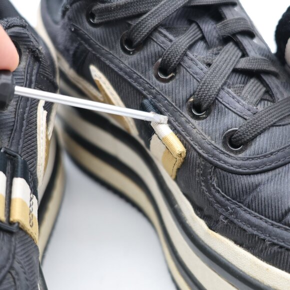 Nike Vandal 2X Black Matellic Gold Women’s US 7.5 Platform Sneakers AO2868-002 - Picture 10 of 11